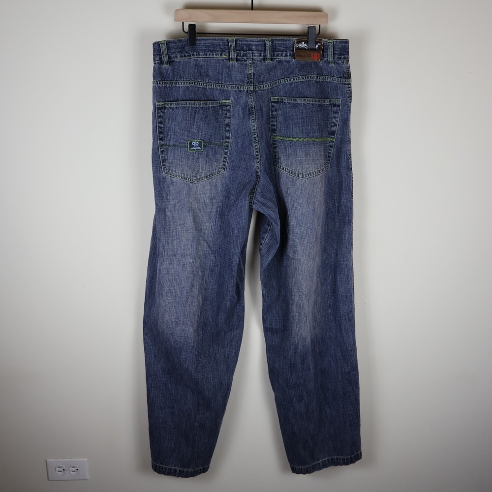 Vintage Y2K Pelle Pelle Baggy Denim‎ Blue Jeans Size 38x34 Waist 36" Inseam 33" - Picture 2 of 16